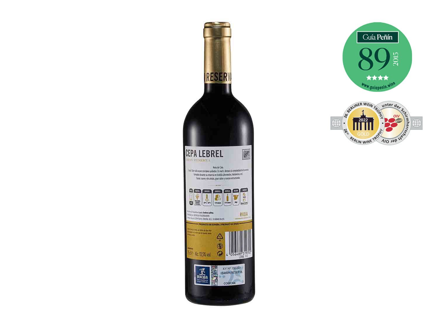 Pack 3 Cepa Lebrel D.O. Rioja Gran Reserva vino Tinto