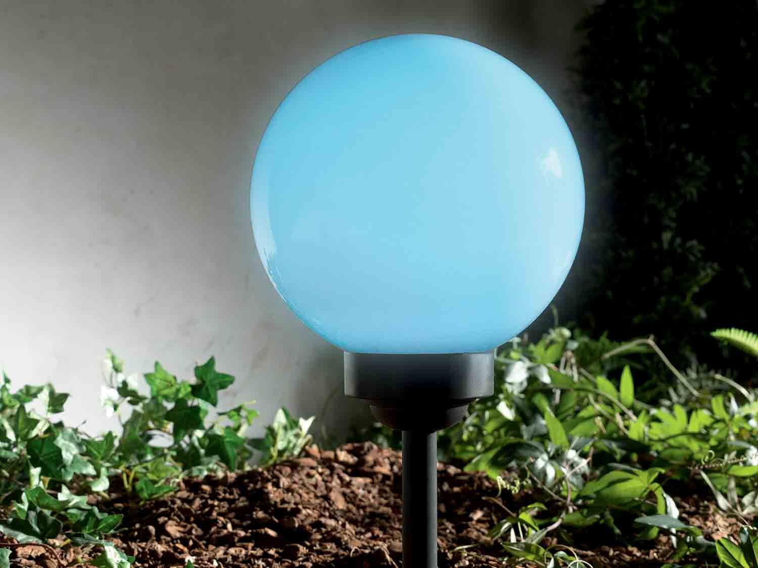 Lámpara solar LED esférica Ø 20 cm.