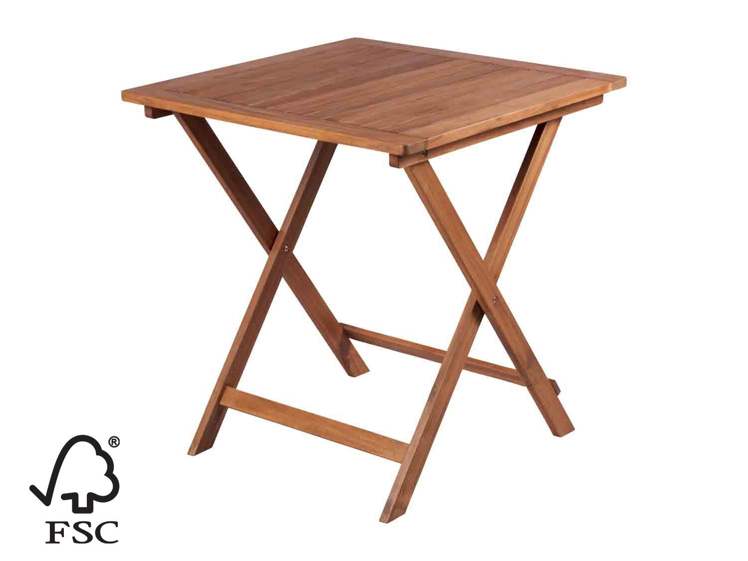 Mesa plegable de madera de acacia