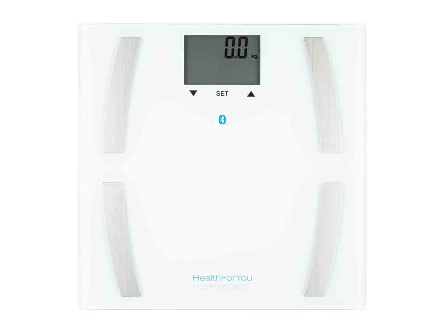 Báscula con medición de grasa corporal con App Health 4U