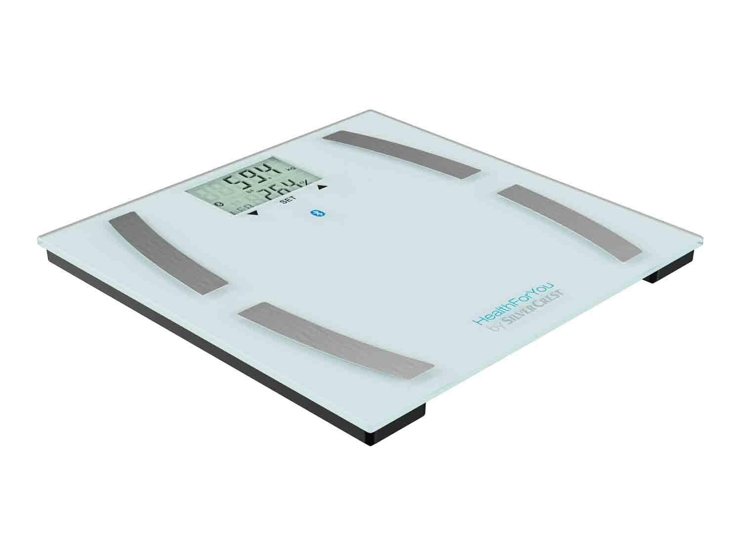 Báscula con medición de grasa corporal con App Health 4U