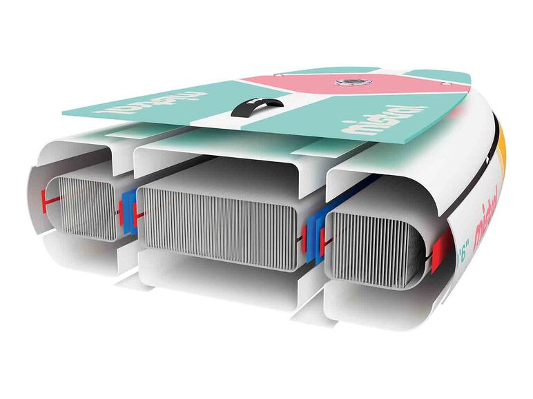 MISTRAL®  Tabla hinchable de paddle surf Floral de doble cámara para 1 persona 320 x 84 x 15 cm