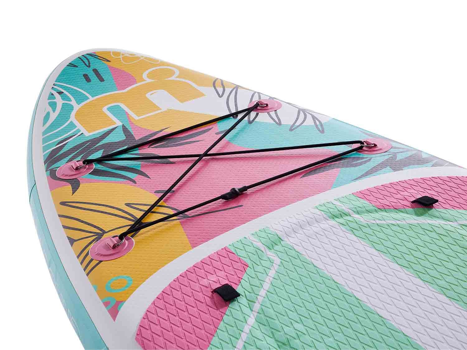 MISTRAL®  Tabla hinchable de paddle surf Floral de doble cámara para 1 persona 320 x 84 x 15 cm