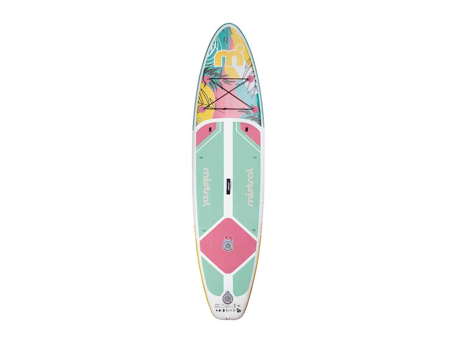 MISTRAL® Tabla hinchable de paddle surf Floral de doble cámara 320 x 84 x 15 cm
