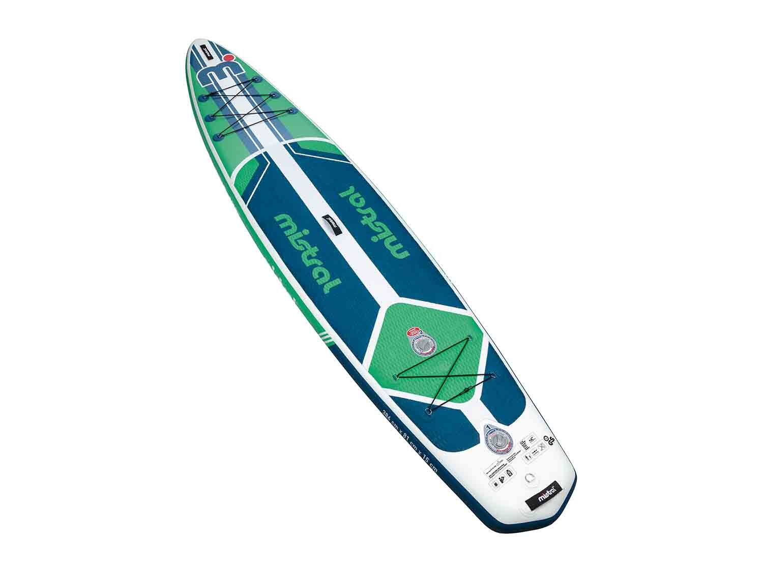 MISTRAL® Tabla hinchable de paddle surf de travesía de doble cámara 386 x 81 x 15 cm