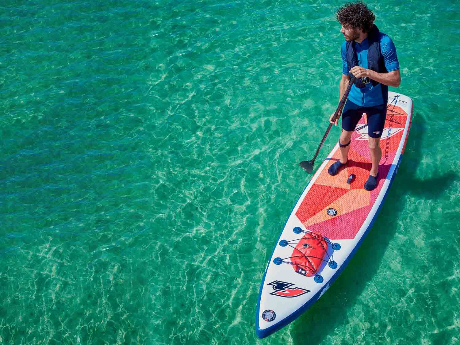 F2 Tabla de paddle surf de travesía de doble cámara 351 x 78 x 15 cm