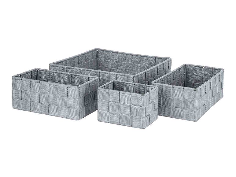 Set de cestas de almacenaje 4 piezas con 3 cestas insertables