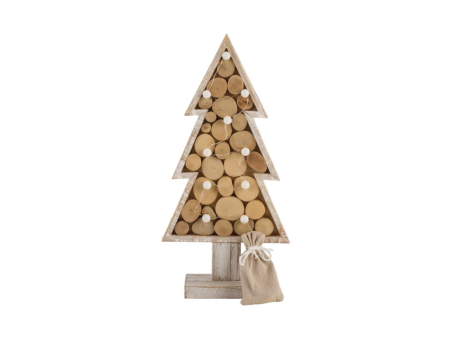 Árbol de Navidad de madera con LED